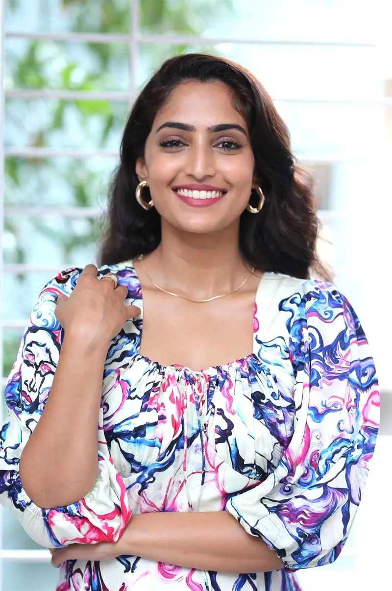 Telugu Actress Reba Monica John at Samajavaragamana Movie Interview